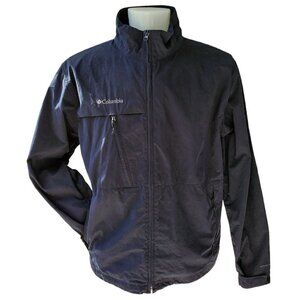 Columbia Microfiber Black Full Zip Jacket Long Sleeve Size XL